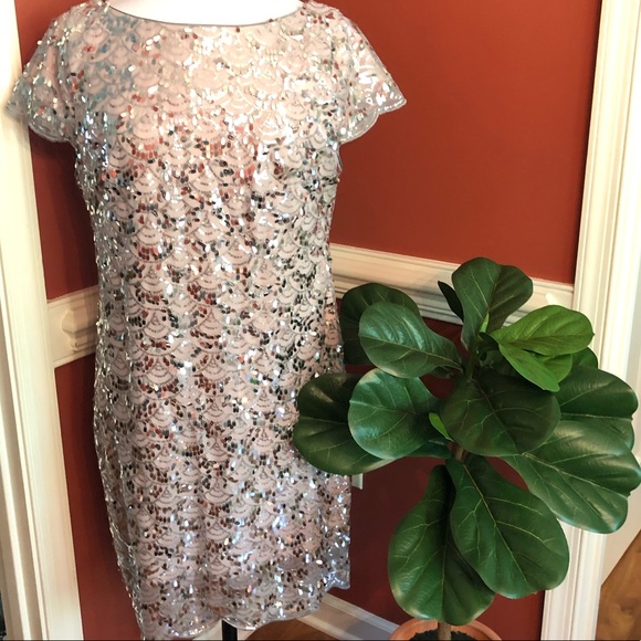 Jessica Howard Dresses & Skirts - Jessica Howard l Silver Sequin PartyCocktail Dress